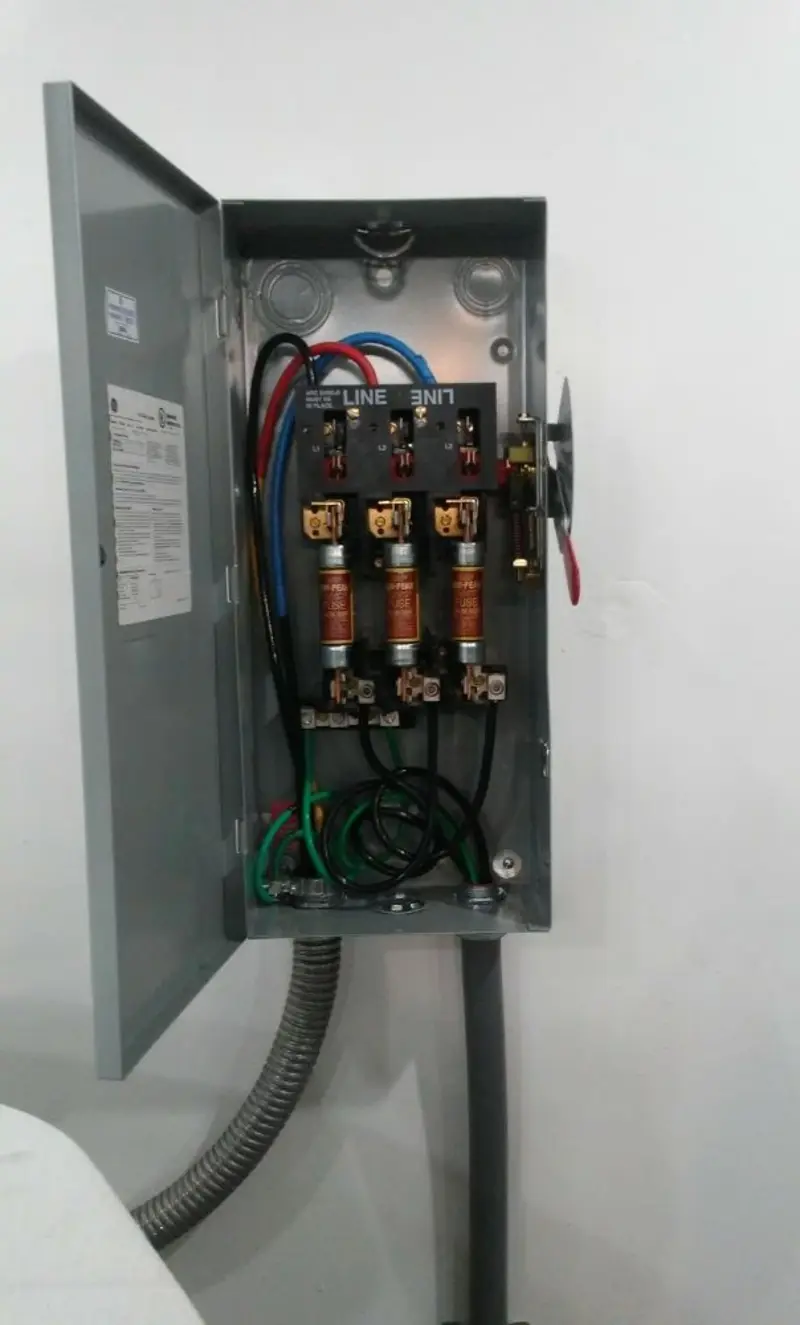 Three-phase disconnect switch installed for Electrical Wiring & Rewiring in West Covina